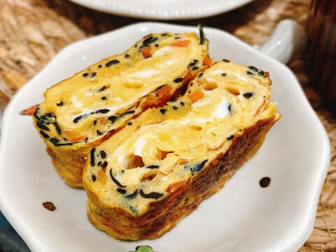 ひじきと明太子の卵焼き